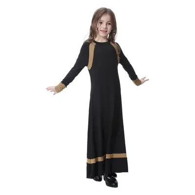 Girls Long Sleeve Cross Border Dress Grey Blue