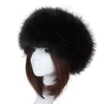 Pink Faux Fur Ring Headwear for Women
