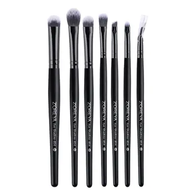 Zoelya 7 Black Eye Makeup Brush Set Beauty Tools