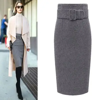 2024 Woolen Hip-Covering Skirt Large
