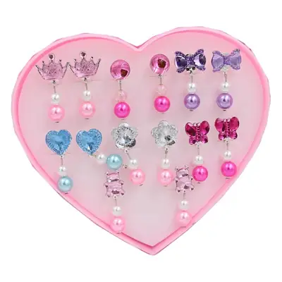 Children's Princess Pearl Earrings Gift Box Suit