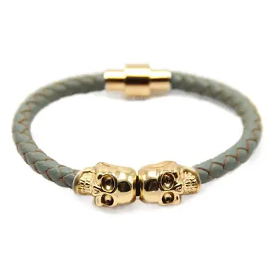 Punk New Men's Ghost Head Cowhide Bracelet