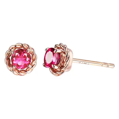 Luxury Color Ruby Copper Earrings for Women