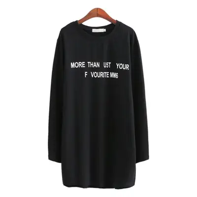 Women Korean Style Long Sleeve T-Shirt White