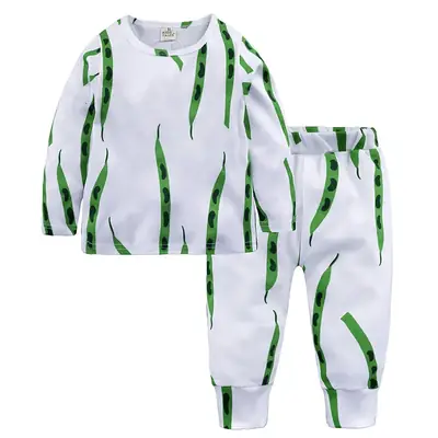 Blue Apple Print Cotton Pajama for Boys Girls