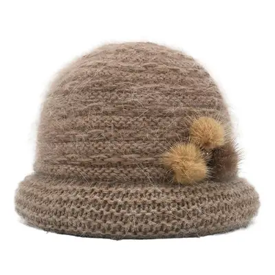 Winter Warm Wool Hat for Women Elderly Women