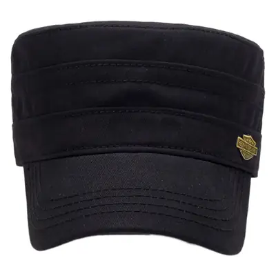 Men's Black Iron Visor Cap with Gold Logo