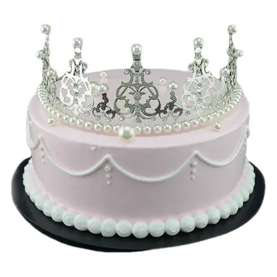 Silver Bridal Crown Headband with 7.4cm Height