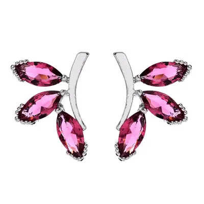 Blue Diamond Butterfly Earrings for Women