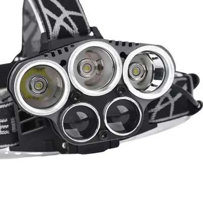 5LED USB Charging Headlight for Outdoor Night Fishing