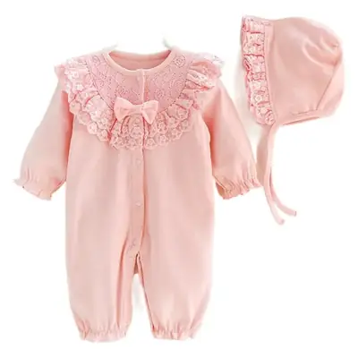 Pink Newborn Siamese Baby Suit Pure Cotton 2017