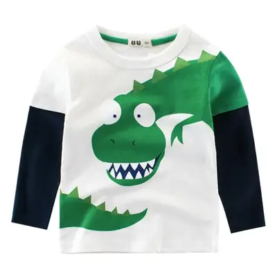 Spring Kids T-Shirt Cartoon Dinosaur Baby Long Sleeve