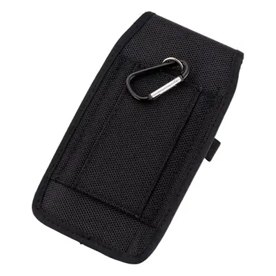 Universal Men's Black Leather Belt Waist Bag