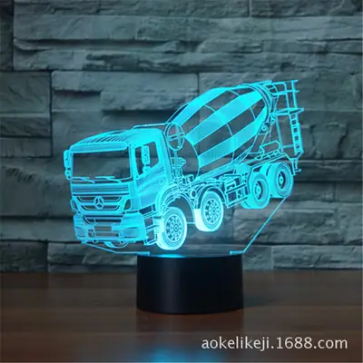 7-Color Touch-Controlled LED Table Lamp 10x10x3.2cm