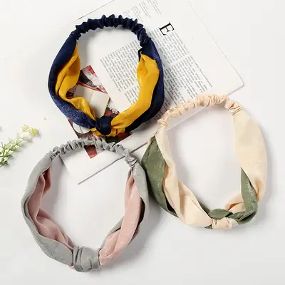 Korean Style Korean Hair Band Women's College Color Matching