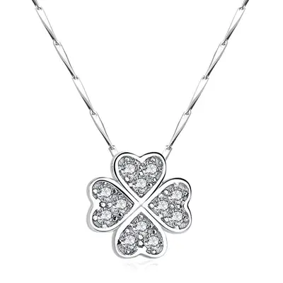 Four Leaf Clover Sterling Silver Necklace for Women