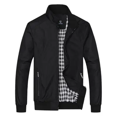 Black Thickened Business Men's Jacket Large Casual Loose