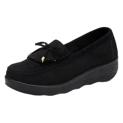 Spring New Style Old Beijing Cloth Shoes for Women, Platform Thick-Soled Beanie Shoes, Wedge Heels, Medium Heels, Mother's Shoes, Women's Shoes, Drop Shipping