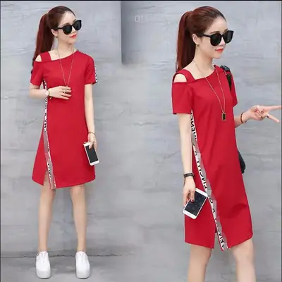 Off-Shoulder Black Sling Dress Women Large