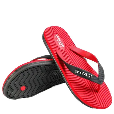 Lu Lu An Summer Rubber Flip Flops Wholesale Men's Outdoor Anti-Slip Beach Flip Flops Household Trendy Men's Slippers