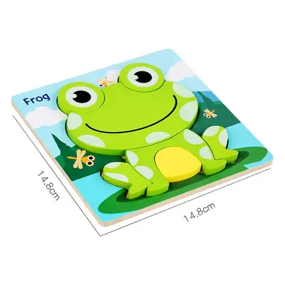 3D Wooden Frog Puzzle for Kids Educational Toy