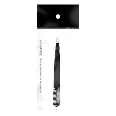 Black Two-In-One Eyebrow Clip Comb Pliers
