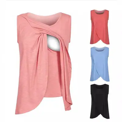 Light Blue Sleeveless Women's Summer Top