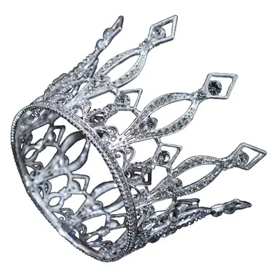 Korean Round Metal Crown for Bride Wedding Decoration