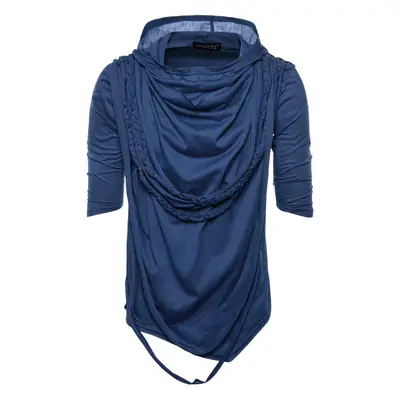 2019 Summer Hooded T-Shirt Pile Collar Men's Cross Border Wear