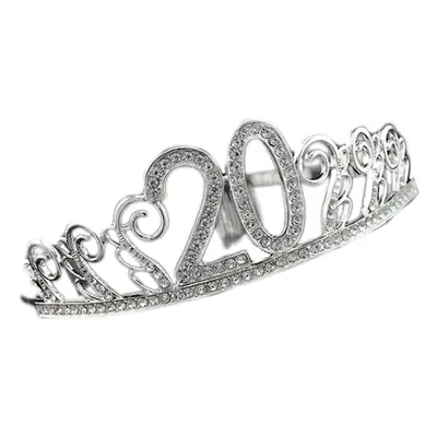 Digital Birthday Crown with Rhinestones for Girls 15-18