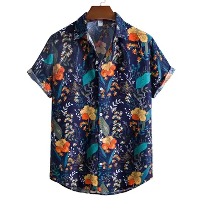 2021 Cross-border Lapel Jacket for Men Floral Print