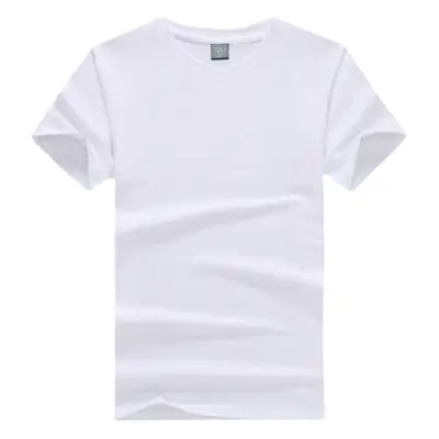 Men White Cotton Tie-Dyed Crew Neck T-Shirt 200g