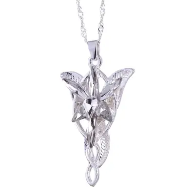 Twilight Star Necklace for Men Silver Crystal