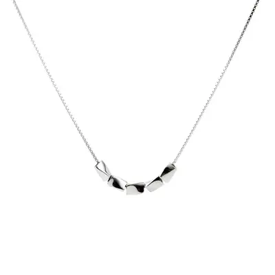 Wanying Jewelry Transporter Five Doudou Necklace S925 Sterling Silver Rice Clavicle Chain Personalized Creative Light Luxury Accessories Wholesale