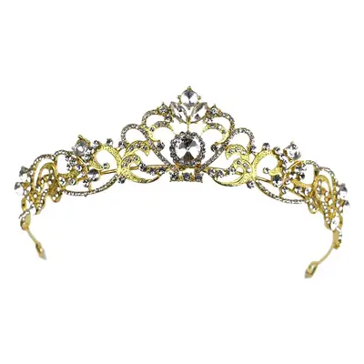 2025 Rhinestone Crown Bridal Headband Rose Gold Custom