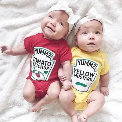 Yellow Mustard Cartoon Baby Suit for Kids