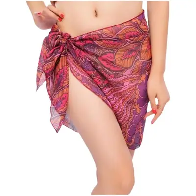 Black Chiffon Scarf Skirt for Women Summer