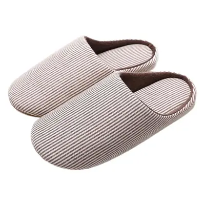 Japanese-style indoor wooden floor silent home men's and women's couples cotton slippers soft bottom non-slip large size home silent cloth bottom