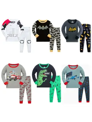Baby Long Sleeve Cotton Pajamas Set 6-Pack