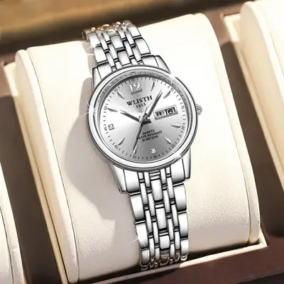 Women's Rose Gold Quartz Watch with Date Display