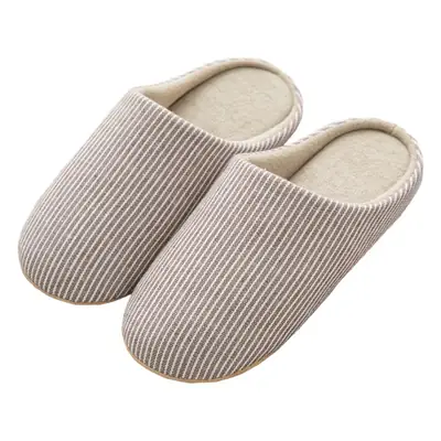 Japanese-style Home Indoor Men's and Women's Silent Cloth Slippers Spring and Autumn Wood Flooring Household Soft Sole Large Size Non-slip Cotton Slippers
