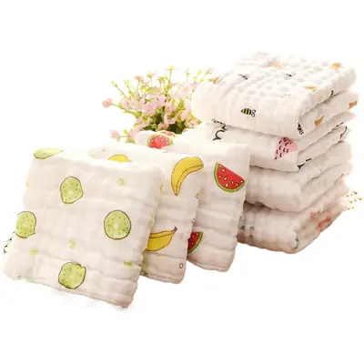 Cartoon Pure Cotton Baby Towel Set of 6