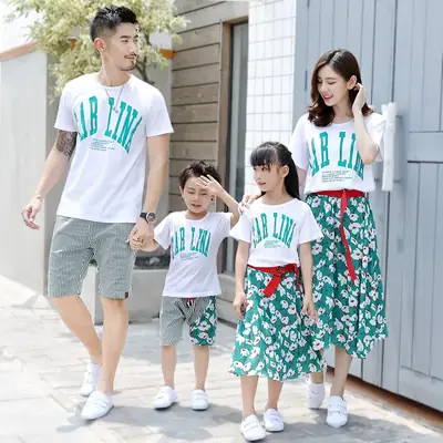 2023 Family 3Pc Summer T-Shirt Floral Suit