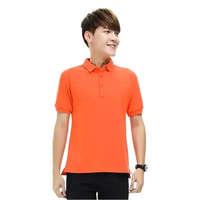 Men Pure Cotton Ice Pearl Polo Shirt Black