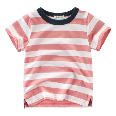 Kids Striped T-Shirt Blue White Short Sleeve