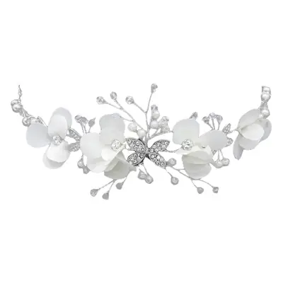 White Rhinestone Princess Hair Headband for Girls