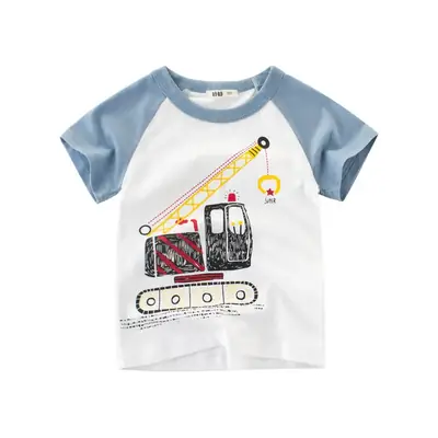 White Kids' T-Shirt Half Sleeve Summer Wear