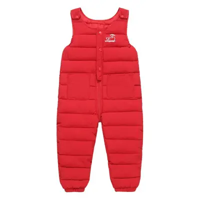Black Padded Infant Jumpsuit with Suspenders Medium