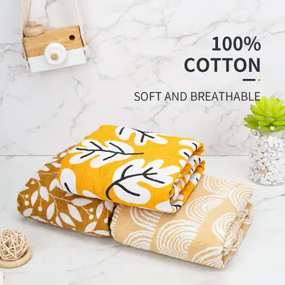 Baby Gauze Wrap Blanket 120x110 Swaddle Set