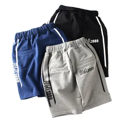 2023 Summer Korean Boys Cotton Shorts Black Blue